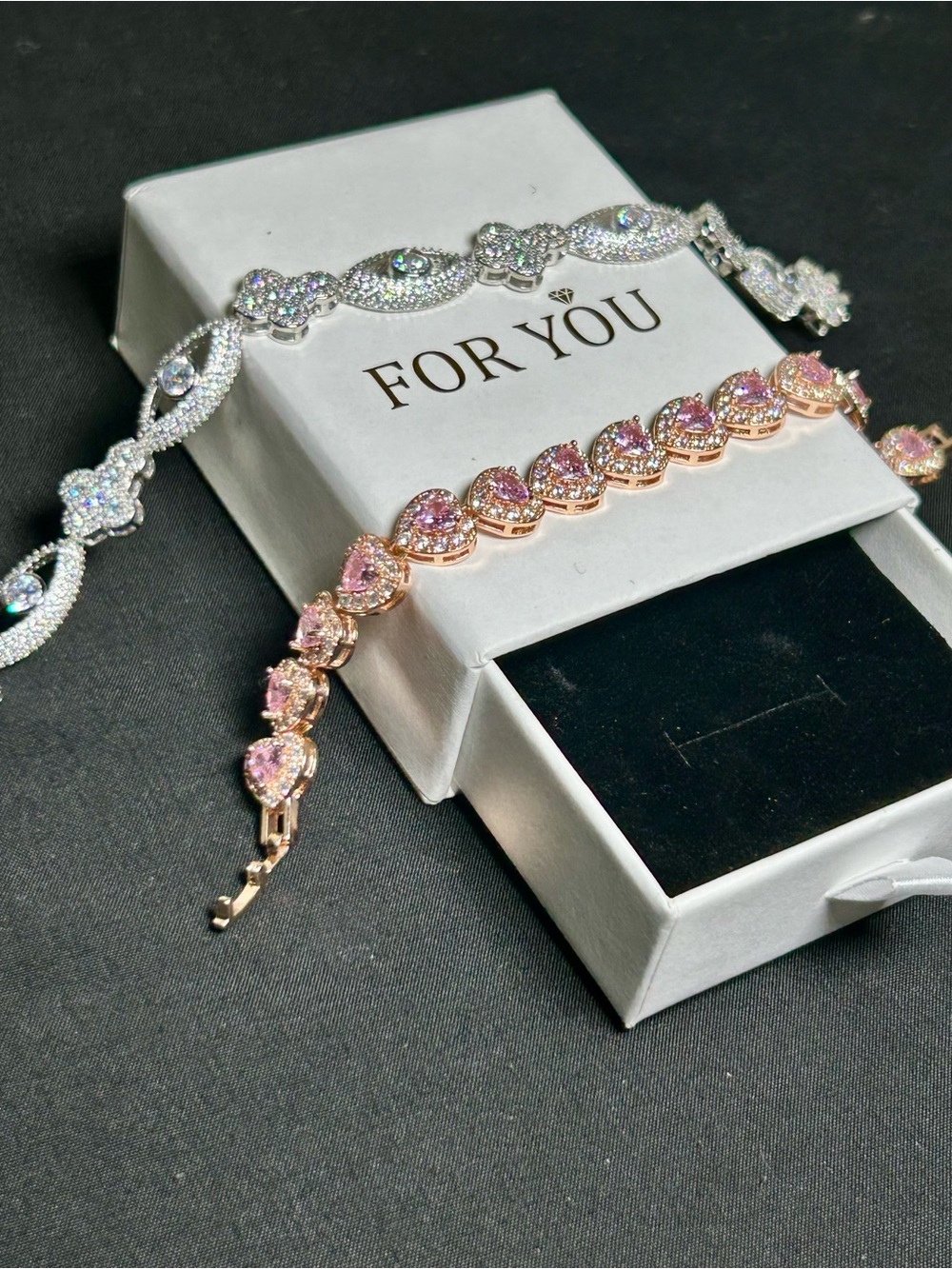 2 (brand new) moissanite Crystal Bracelets